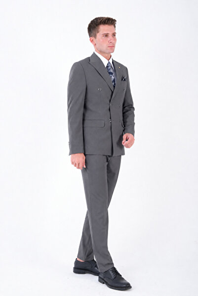 The Tailor Classics Ανδρικό διπλό σετ κοστούμι σε μπεζ απόχρωση - Ανδρικό σακ...