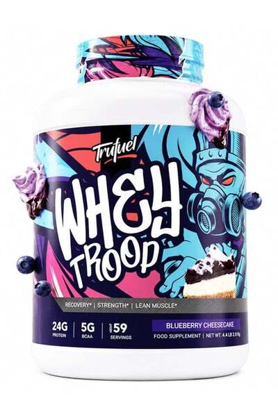 Trufuel Whey Troop Protein - 4Lb, Blueberry Cheesecake Flavour