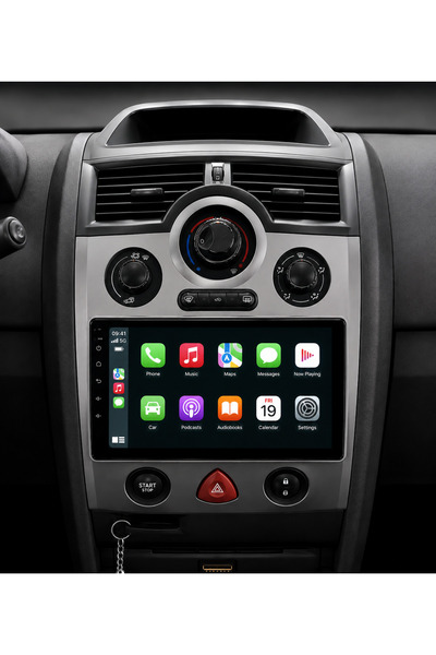 Navigold RENAULT MEGANE 2 ALT KONSOL 9" ANDROID MULTİMEDYA 4 GB RAM / 64 GB HAFIZA CARPLAY