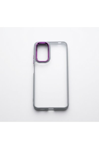 kılıfınbenden Samsung Galaxy S 20 Fe Model with Purple Edges Silicone Case