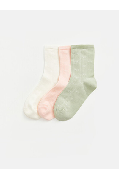 LC Waikiki Esvab • Modern & Distinctive Bowknot Embroidered Women's Socks 3-P...