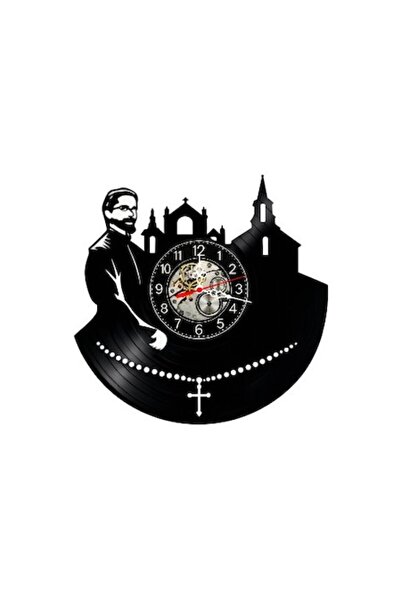 OEM Decorative wall clock made of vinyl record, Orthodox Church Priest Model,...