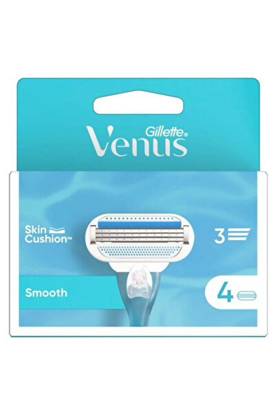 Gillette Venus Rezerve Aparat de Ras cu 3 Lame pentru Femei - Smooth, 4 buc