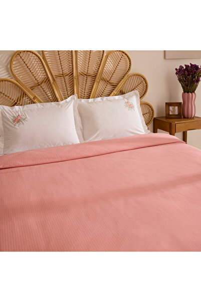 Karaca Home Arelis %100 Pamuk Çift Kişilik Pike Takımı Pembe