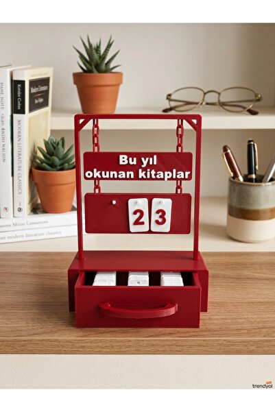 Dekoratif Kitap Okuma Sayacı Kitaplık Aksesuarı Hediyelik Obje