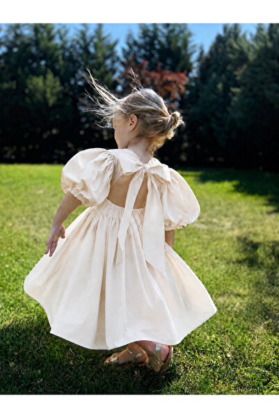 Balerinikizler Baby&Kids Ribbon Detailed Girls' Dress-Stone