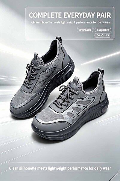 SoftSole KSA Men’s All‑Black Breathable Mesh Running Sneakers Lightweight Cas...