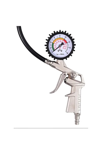 ROCKFORCE Tire inflation gun with pressure gauge