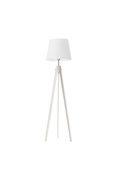 OEM Lampadar din lemn ARUBA cu trepied, scandinav, alb/alb