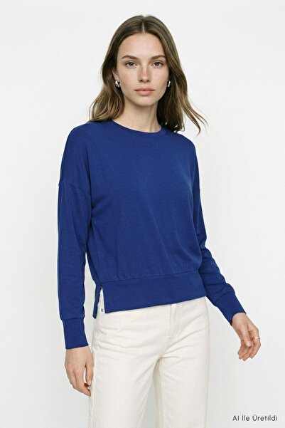 Rays Hanorac cu guler rotund 8307A bleumarin
