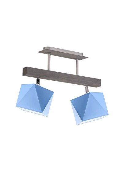 OEM Lampă de tavan reglabilă ASTIR 2xE27 – Gri Cenușiu/ Albastru