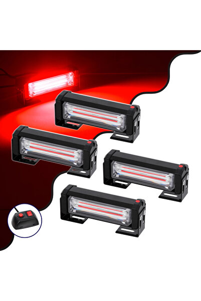 GloboStar® 85030 Σειρά PRO ΣΕΤ 4 τεμαχίων Μπάρες Σήμανσης Οχημάτων Πυροσβεστι...