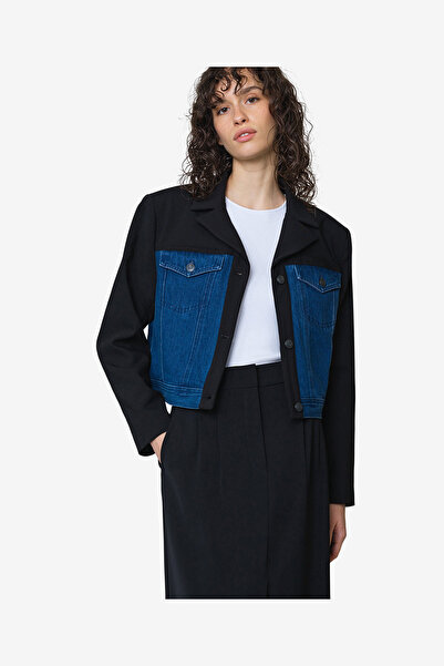 French Connection Women's Kimberley Denim Mix Cropped Jacket