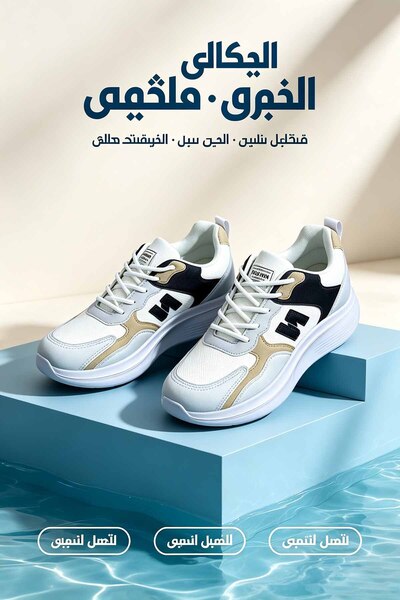 SoftSole KSA Men’s White‑Black‑Beige Patchwork Running Sneakers Breathable Me...
