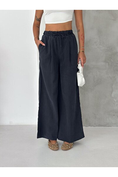 HKT HAK TEKSTİL Gabardine Slim Belted Elastic Waist Trousers