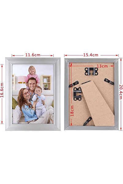 OEM Ramă foto Giftgarden 13x18cm cu plexiglas, de perete/masă, argintie