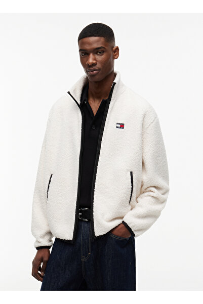 Tommy Jeans Bej Erkek Sweatmont DM0DM22345AEF TJM RLX BADGE ZIP-TH