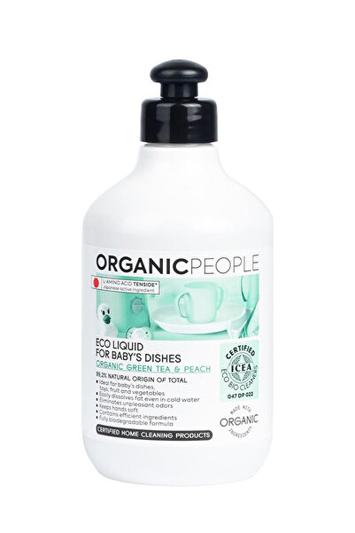 Organic People Organic Liquid Baby Dishes Green tea and peach 500 ml