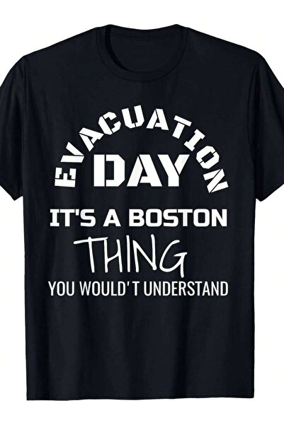 Generic تي شيرت رجالي من Storecastle Evacuation Day Boston Suffolk County Gif...