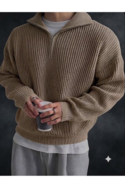 zs zaos fashion pulover tricotat pentru bărbați, cu mânecă lungă, supradimens...