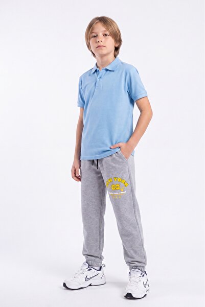 FYK KİDS Boy's 3 Thread Printed Double Pocket Jogger Sweatpants