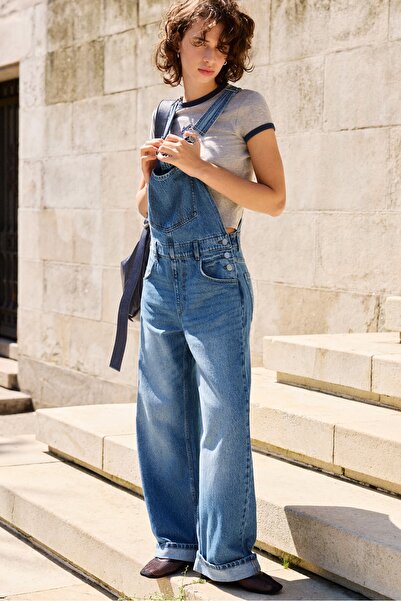 Pull & Bear Uzun denim tulum