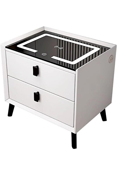 GGEROU Smart Nightstand with Wireless Charging Station, LED Light & USB Port,...
