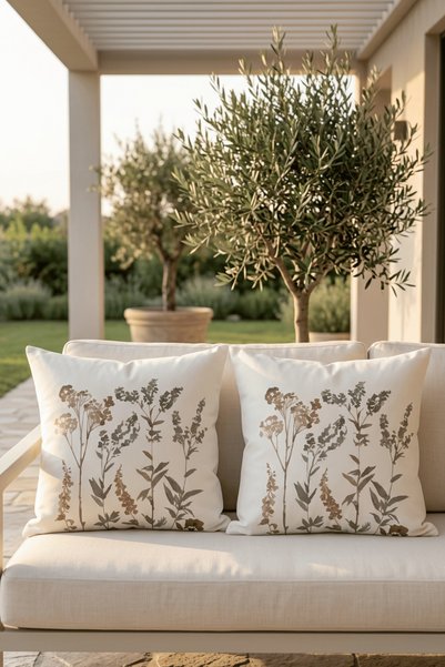 Menderes Home La Notte Lora Çok Renkli Dijital Baskılı 2'li Dekoratif Kırlent Kılıfı 43x43 cm