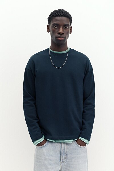 Pull & Bear Ağır kumaş dokulu relaxed tişört