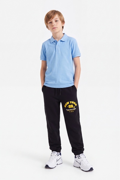 FYK KİDS Boy's 3 Thread Printed Double Pocket Jogger Sweatpants