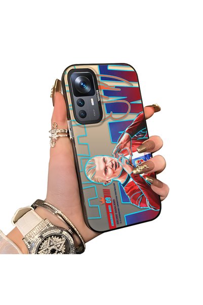 ucuc Xiaomi Mi 12T/12T Pro Compatible Hard Acrylic Back Silicone Edge Lens Pr...