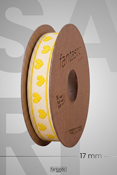 FANTASTIC KURDELE Tkana traka sa uzorkom srca, 10 metara (širina 17 mm) – 100...