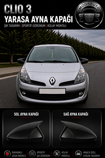 MODxAUTO RENAULT CLİO 3 2005-2009 ARACA ÖZEL YARASA AYNA KAPAĞI A+