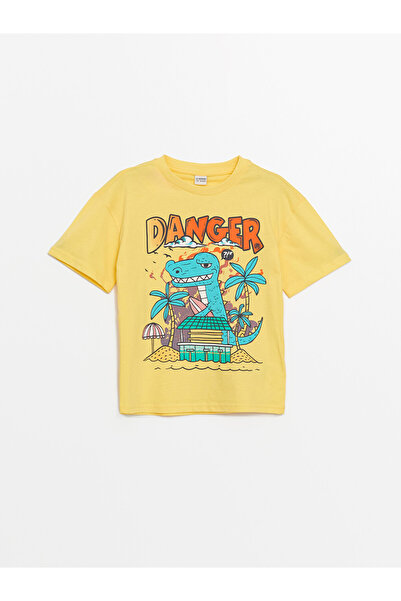 LC Waikiki Tricou supradimensionat cu guler rotund pentru băieți