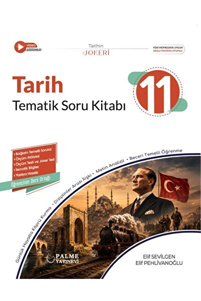 Palme Yayınevi PALME 11.SINIF JOKER TARİH TEMATİK SORU KİTABI *YENİ MAARİF MO...