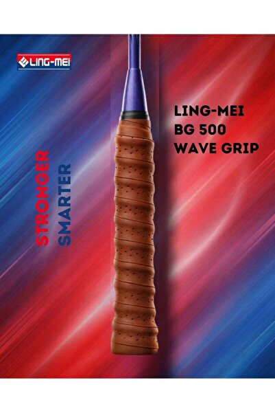 LING-MEI BG 500 Brown Racket Grip Single Wave – Anti-Slip, Comfortable & Dura...