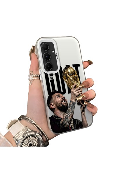 ucuc Samsung Galaxy A55 Compatible Hard Acrylic Back Silicone Edge Lens Prote...