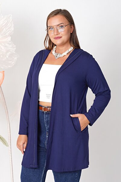 Büyük Moda Combed Cotton Hooded Soft Cardigan