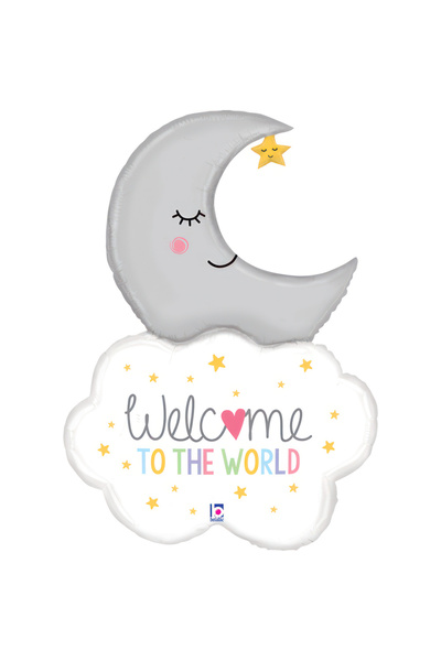 Generic Brand 32" Μπαλόνι Φεγγάρι "Welcome To The World''