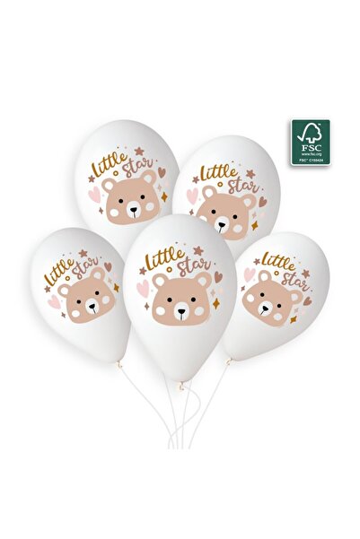 Generic Brand 13" Μπαλόνι Αρκουδάκι Little Star (25 τεμ)