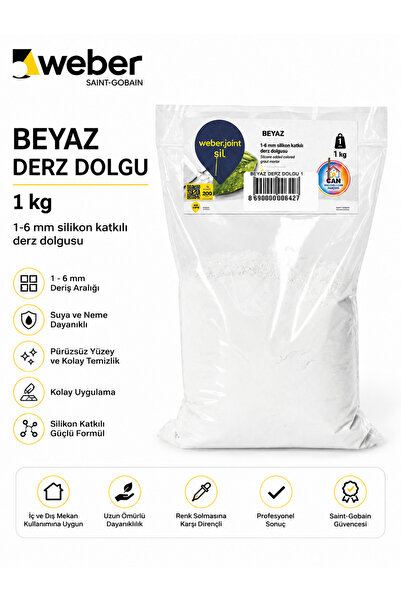 Beyaz Derz Dolgu 1 KG – 1-6 mm Silikon Katkılı