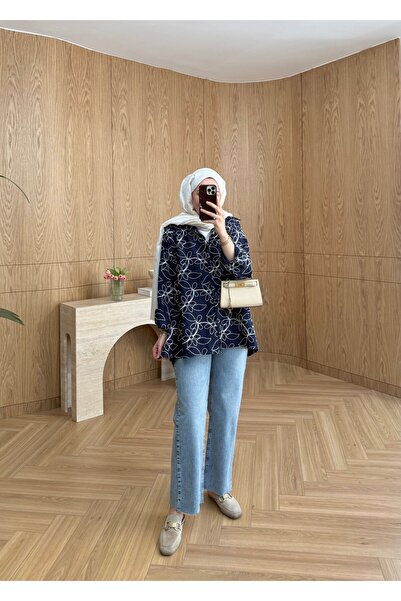 SOİ Nova Embroidered Shirt Navy Blue