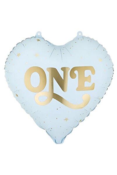 Generic Brand 18'' Μπαλόνι Καρδιά ''One'' Απαλό Γαλάζιο