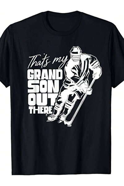 Generic That'S My Grandson Out There Ice Hockey Athlete Sports Field T-Shirt