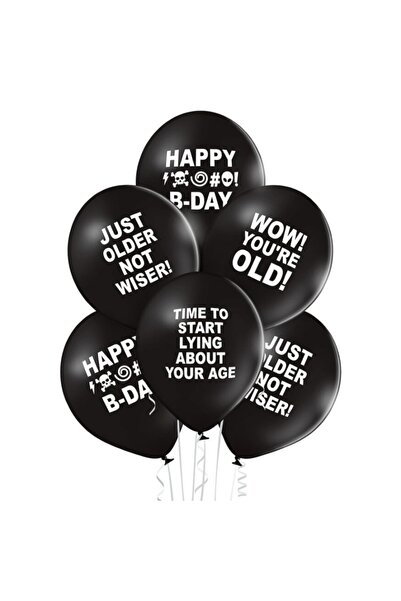 Generic Brand Λάτεξ μπαλόνια Grumpy Birthday (6 τεμ)