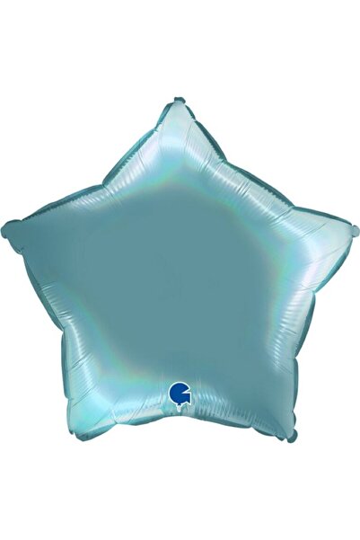Generic Brand 18'' Μπαλόνι Αστέρι Γαλάζιο Holographic