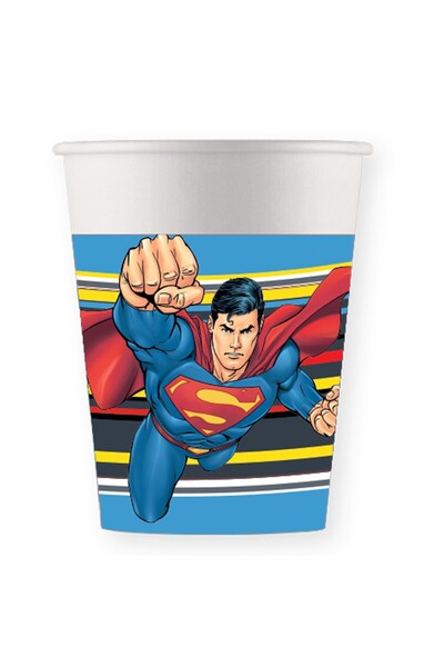 Generic Brand Χάρτινα Ποτήρια Superman Krypton (8 τεμ)