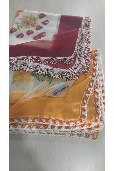 Papatyam 100 X 100 Crochet Polyester Blended Dowry Blanket 2 Pieces Embroider...