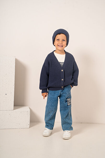 JNF kids Baby Boy & Child Knitwear Cardigan, Hat and Pants 4-Piece Set