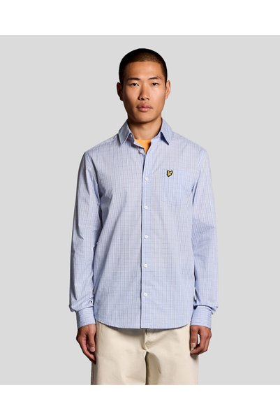 Lyle & Scott Минималистична ежедневна риза със заострена яка, стандартна кройка